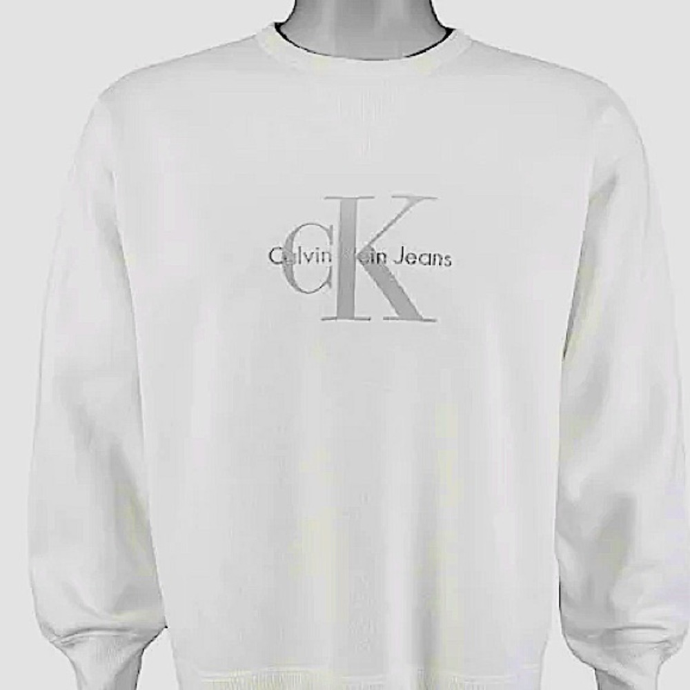 calvin klein white crew neck